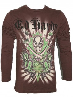 Ed Hardy Herren Multi Langarm Shirt 2Sword & Snake