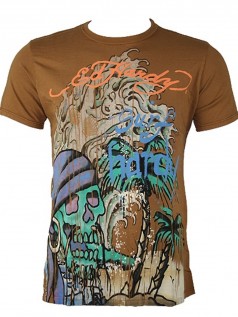 Ed Hardy Herren Multiprint Special Shirt Davy Jones