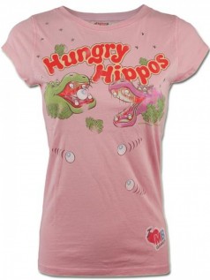 Famous Forever Damen Vintage Shirt Hungry Hippos