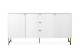 Finori Sideboard Edinburgh Weiß mit 3D-Wellenstruktur