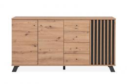 Finori Sideboard Medan Artisan Eiche/Anthrazit Schubladen