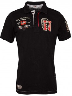 Geographical Norway Herren Poloshirt Kantik (L) (schwarz)