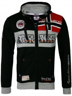 Geographical Norway Herren Zip Hoody Flyer (3XL) (schwarz)