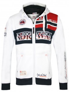 Geographical Norway Herren Zip Hoody Flyer (3XL) (wei)