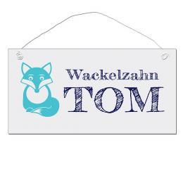 Geschenk zur Einschulung - Schild 20 x 10 cm mit Wunschtext und Symbolauswahl - für Jungen