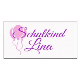 Geschenk zur Einschulung - Schild selbst gestalten 20 x 10 cm - für Mädchen