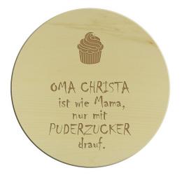 Geschenkidee für die Oma - rundes Schneidebrett