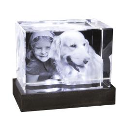 Glasblock mit Ihrem Tierfoto in 3D