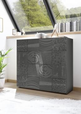 Highboard mit Siebdruck Miro Anthrazit