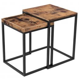 Holz4Home Couchtisch-Set Lannies 2-teilig Industrial-Style