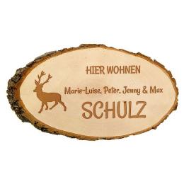 Holzschild mit persönlichem Wunschtext