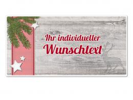 Hüttendeko-Schild mit Wunschtext und Tannenzweig - 300 x 150mm