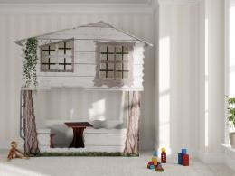 Kinder Baumhausbett Forest mit zwei Schlafplätzen 90x200 cm
