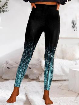 Lässig Abstrakt Herbst Normal Leicht Zuhause Lang Legging Regelmäßig Größe Leggings für Damen