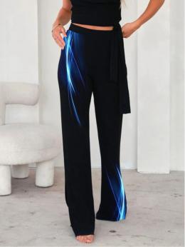 Lässig Farbverlauf Herbst Normal Bestseller Gerade Hosen Lang H-Linie Mittlere Elastizität Freizeithose für Damen