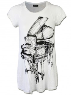 Lauren Moshi Damen Swing Shirt Piano