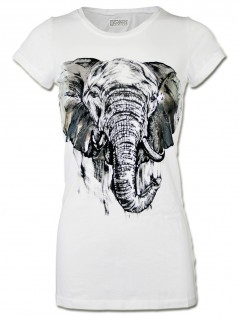 Lauren Moshi Damen T-Shirt Elephant