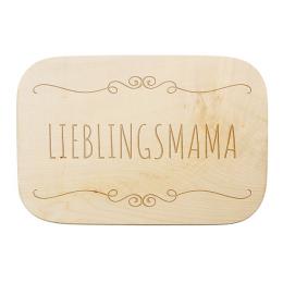 Lieblingsmama - Schneidebrett mit Wunschtext und Symbol in mehreren Größen