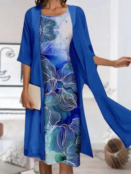 Modetalente Chiffon Maxikleider für Damen Blau 1 Kostüme