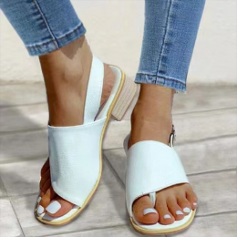 Modetalente Sandalen Weiß Lässig Blockabsatz Sandalen