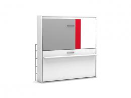 Multimo Etagenbett Smart Bunk in Grau Rot 90x190 cm
