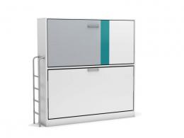 Multimo Etagenbett Smart Bunk in Grau Türkis 90x190 cm