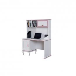 Odacix Schreibtisch Lilyum mit Aufsatz in Weiß Rosa