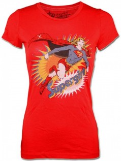 Outpost Damen Strass Shirt Supergirl