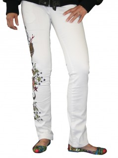 Philipp Plein Damen Jeans Lovely Birds (L)