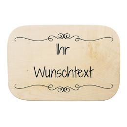 Rechteckiges Holzschild mit Ihrem Wunschtext