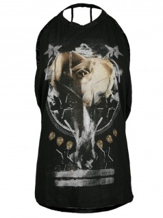 Religion Damen Top Hell Rock (L) (schwarz)