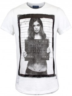 Religion Herren Shirt Drunk And Disorderly (XXL) (wei)