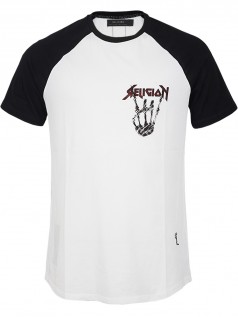 Religion Herren Shirt Rocker Raglan (M) (wei)