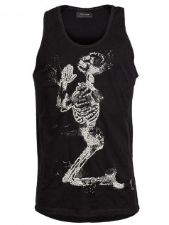 Religion Herren Tank Skeleton Hand Stitch (schwarz)