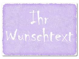 Retroschild mit Wunschtext A4 pastellviolett