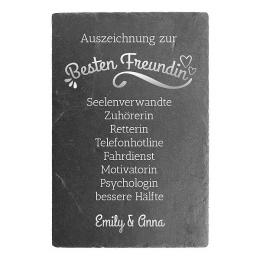 Schieferschild für beste Freunde 20 x 30 cm