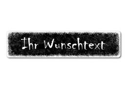 Schild Frohe Weihnacht oder mit eigenem Wunschtext - Farbe schwarz - Format 15 x 3,5 cm