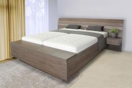 Schwebendes Bett Rielle B 100x190 Eiche Braun Links