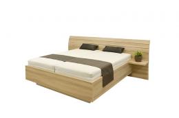 Schwebendes Bett Rielle Breit 160x190 Eiche Weiß