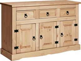 Sesa Sideboard Pinie massiv mit 3 Türen