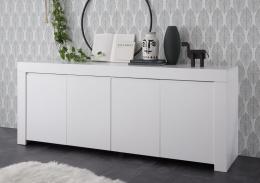 Sideboard in Weiß matt Lack Firenze 4-türig 210cm