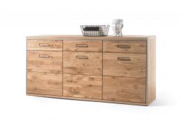 Sideboard Meja 3-türig in Ast-Eiche Bianco massiv