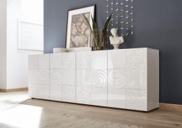 Sideboard Miro 4-türig Hochglanz Weiß