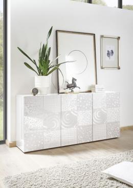 Sideboard Weiß Hochglanz Miro 3-türig