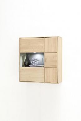 Torro Hängeschrank mit 2 Türen Eiche Bianco mit Taupe