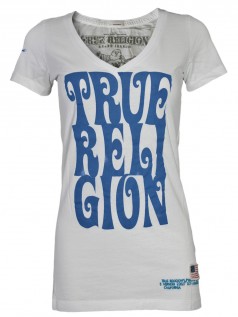 True Religion Damen V-Neck Shirt Henna