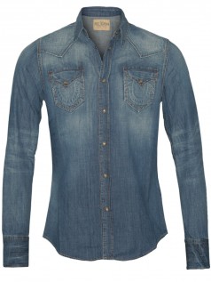 True Religion Herren Hemd Jake (blau)