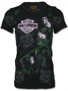 Trunk Damen Strass T-Shirt Harley Davidson