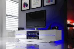 TV-Media Blu mit LED weiss Hochglanz MDF