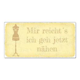 Vintageschild mit Wunschtext 200 x 100mm pastellgelb